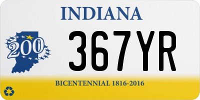 IN license plate 367YR