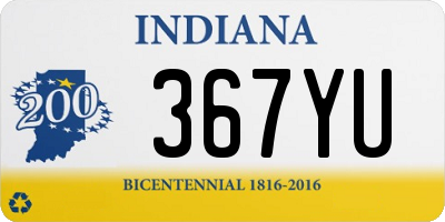 IN license plate 367YU