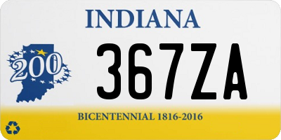 IN license plate 367ZA