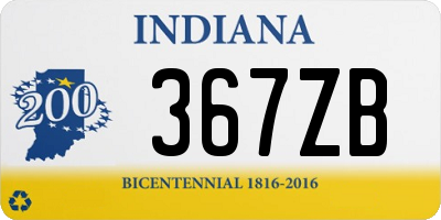 IN license plate 367ZB