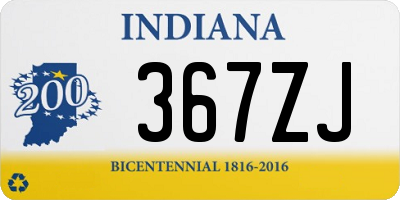 IN license plate 367ZJ