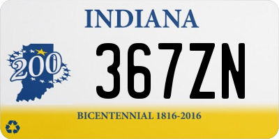 IN license plate 367ZN