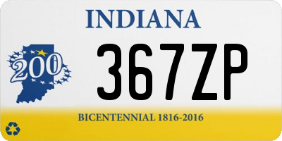 IN license plate 367ZP