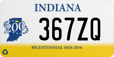 IN license plate 367ZQ