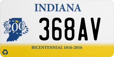 IN license plate 368AV