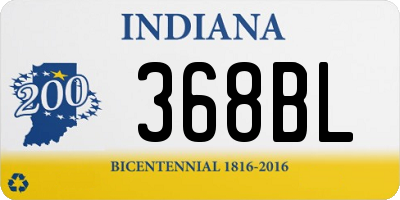 IN license plate 368BL