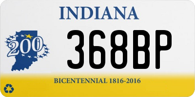 IN license plate 368BP