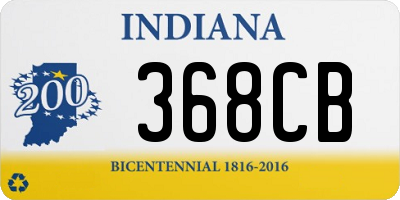 IN license plate 368CB