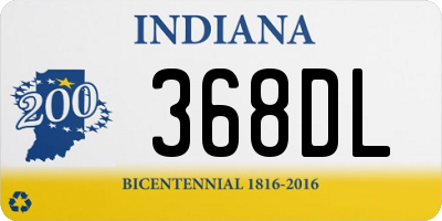 IN license plate 368DL