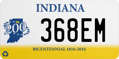 IN license plate 368EM