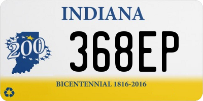 IN license plate 368EP