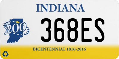 IN license plate 368ES