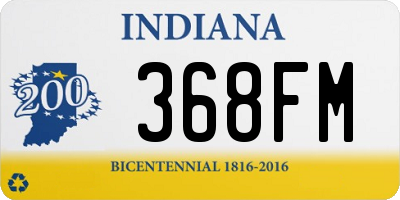 IN license plate 368FM