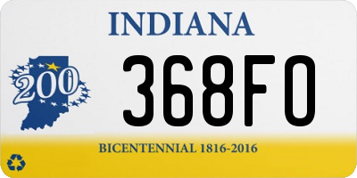 IN license plate 368FO