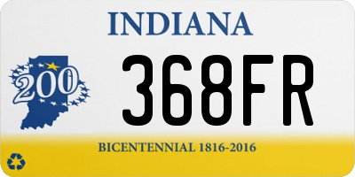 IN license plate 368FR