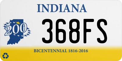 IN license plate 368FS