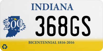 IN license plate 368GS