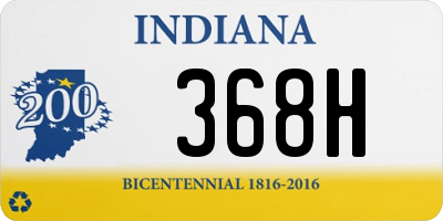 IN license plate 368H