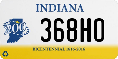 IN license plate 368HO