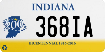 IN license plate 368IA