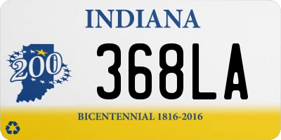 IN license plate 368LA