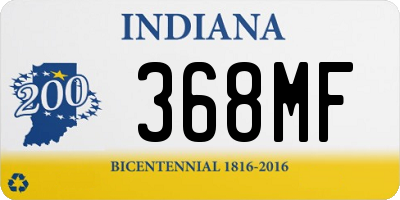 IN license plate 368MF