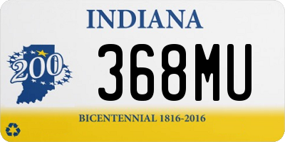 IN license plate 368MU