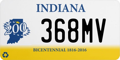 IN license plate 368MV