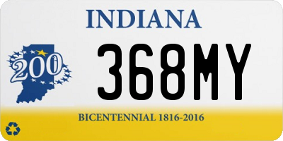 IN license plate 368MY
