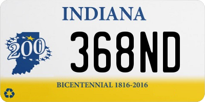 IN license plate 368ND