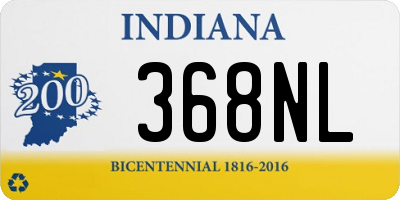 IN license plate 368NL