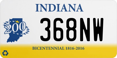 IN license plate 368NW