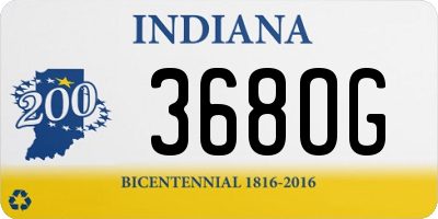 IN license plate 368OG