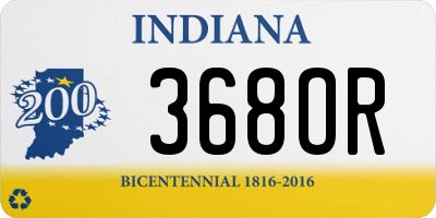 IN license plate 368OR