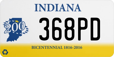 IN license plate 368PD