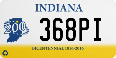 IN license plate 368PI