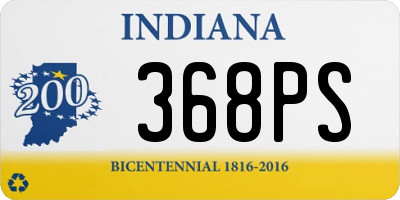 IN license plate 368PS