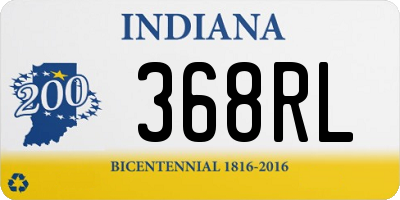 IN license plate 368RL