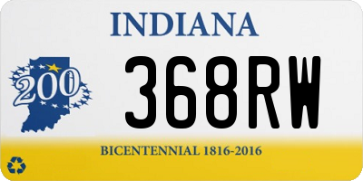 IN license plate 368RW