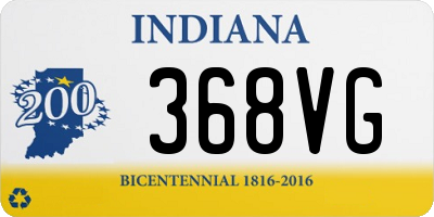 IN license plate 368VG