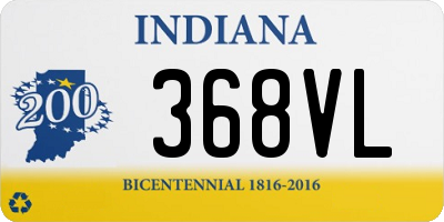 IN license plate 368VL