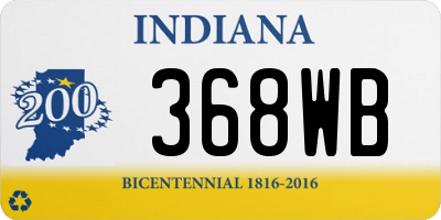 IN license plate 368WB