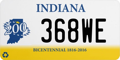 IN license plate 368WE