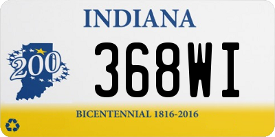 IN license plate 368WI