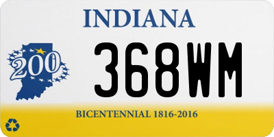 IN license plate 368WM