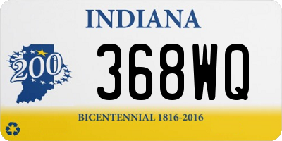 IN license plate 368WQ