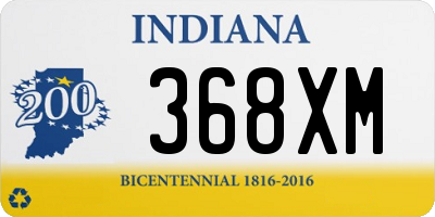 IN license plate 368XM