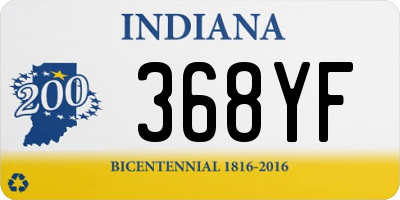 IN license plate 368YF