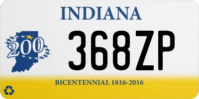 IN license plate 368ZP