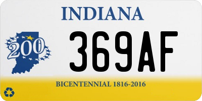 IN license plate 369AF